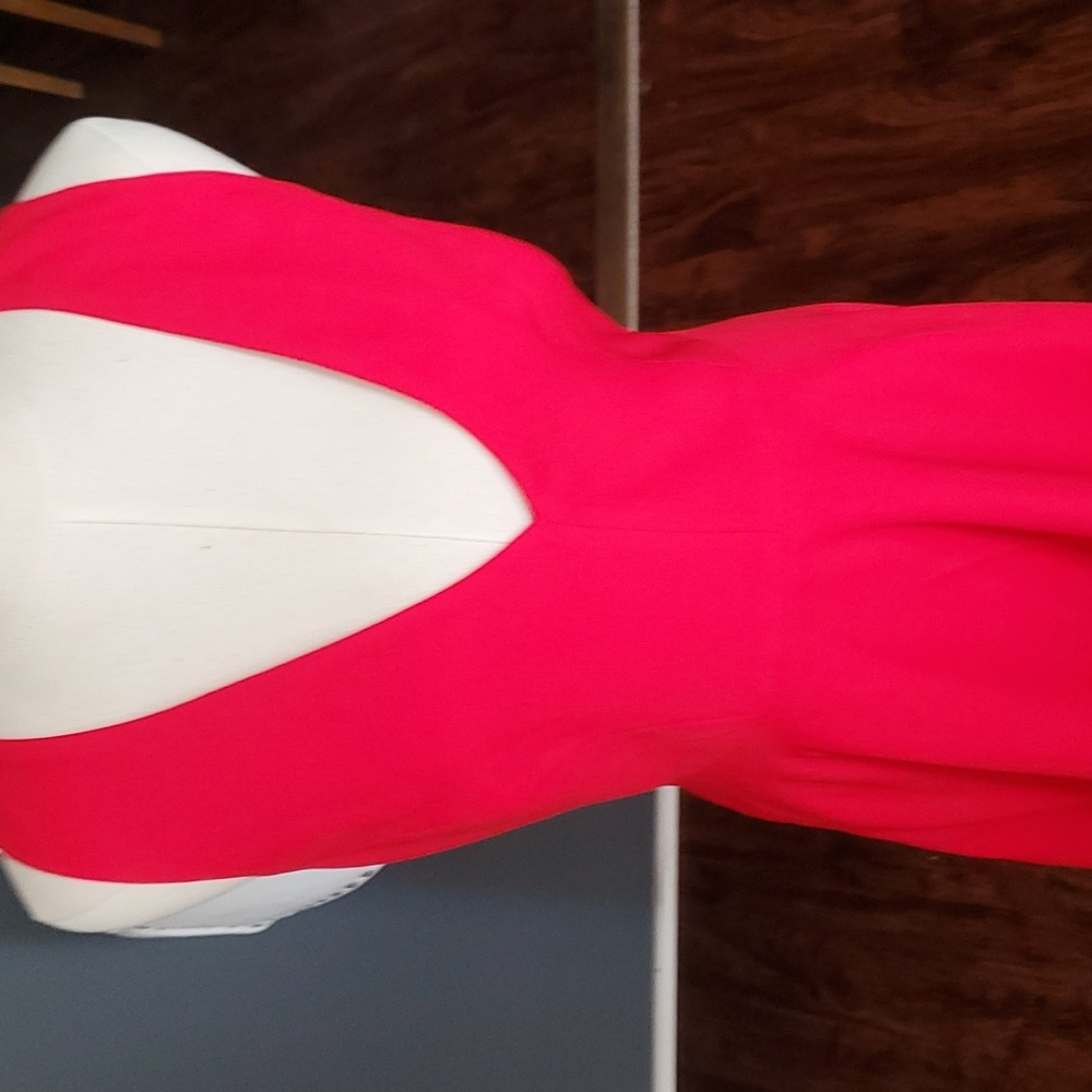 Dress the  L population catalina Rouge fit and flare red vneckline dress size L - Picture 4 of 17